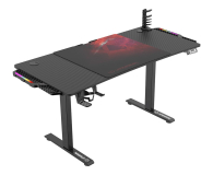 Ultradesk LEVEL V2 LED RGB (Czarno-Czerwone) (elektryczna regulacja) - 1191846 - zdjęcie 1